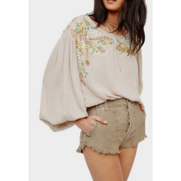 FREE PEOPLE Raw Patched Denim Short - Picture 2 of 8